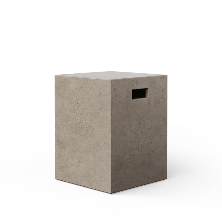Una Indoor/Outdoor Concrete Stool - Dark Grey