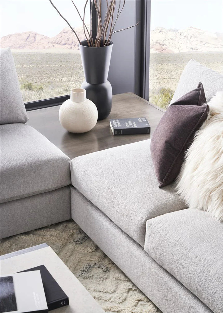 American Home Furniture Vanguard Furniture Lucy Square Bumper w/Wood Tray