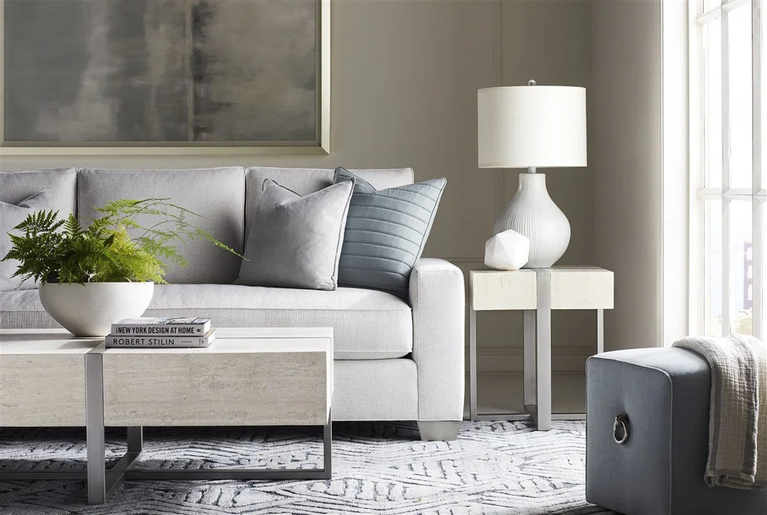 American Home Furniture Vanguard Furniture Formation Stone Veneer Side Table