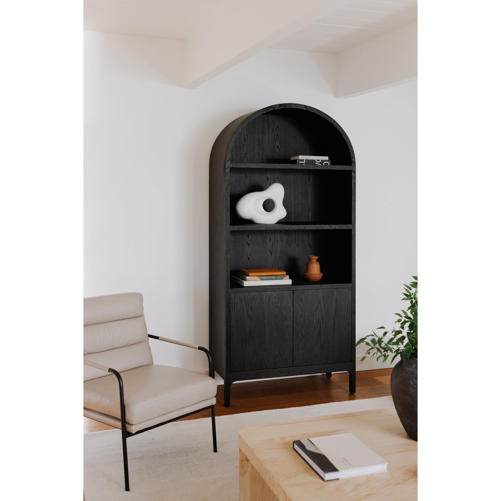Moe's Home Collection - Wilde Display Cabinet Black Oak - VL-1067-02 | American Home Furniture