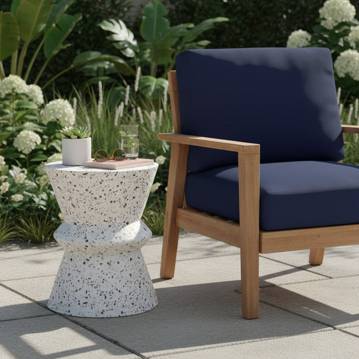 Concrete Hourglass Side Table