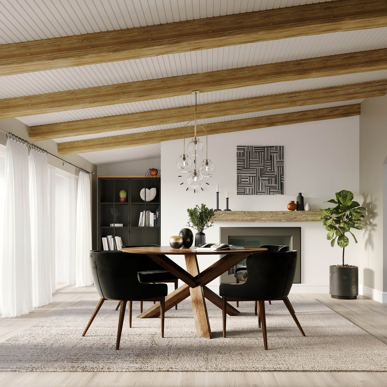 Round 3-Legged Dining Table