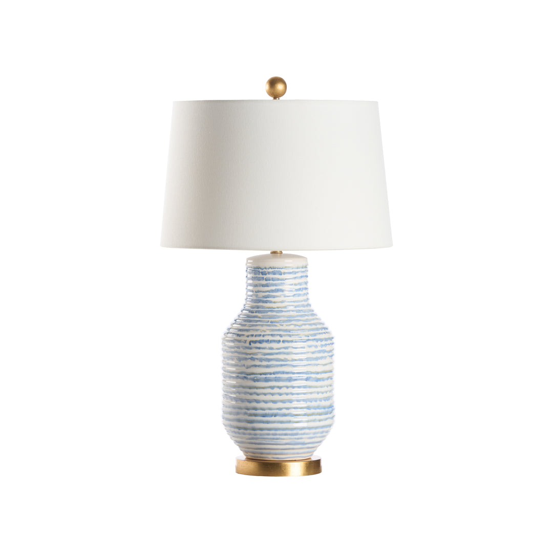 Blue/White Glaze/Gold leaf