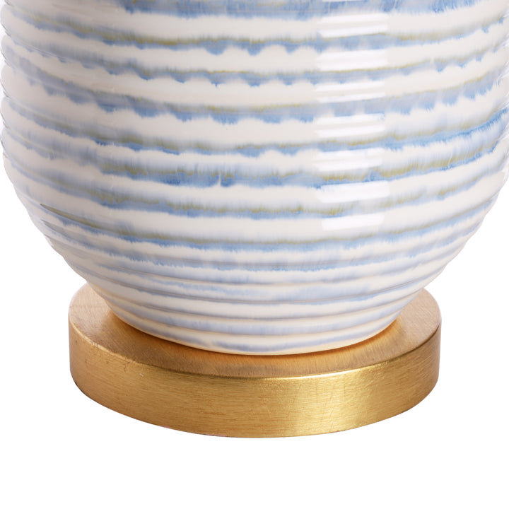 Blue/White Glaze/Gold leaf