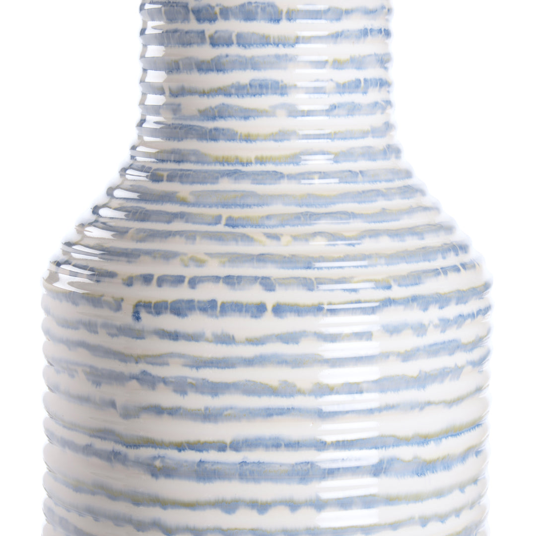 Blue/White Glaze/Gold leaf