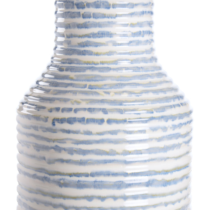 Blue/White Glaze/Gold leaf