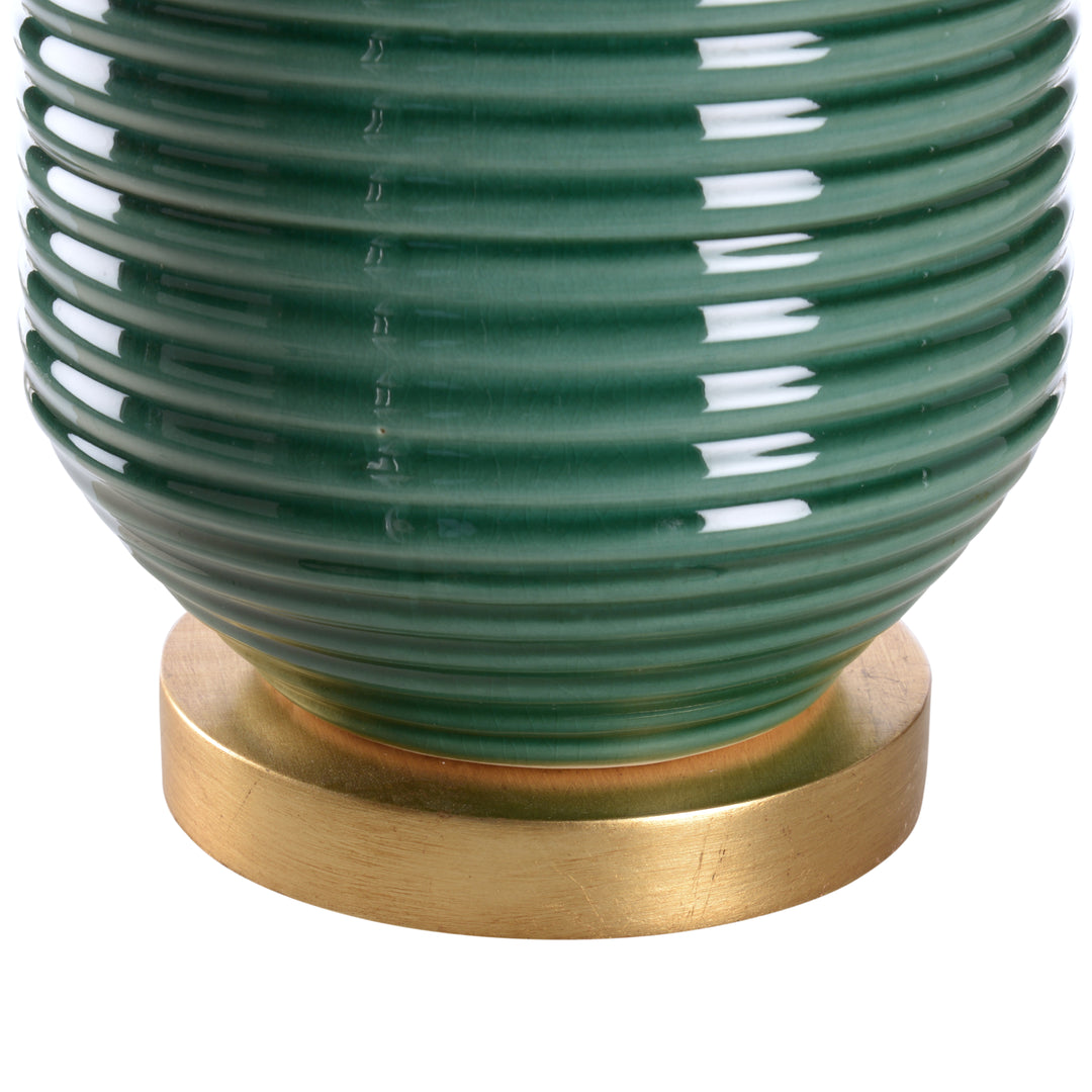 Green/White Glaze/Gold leaf