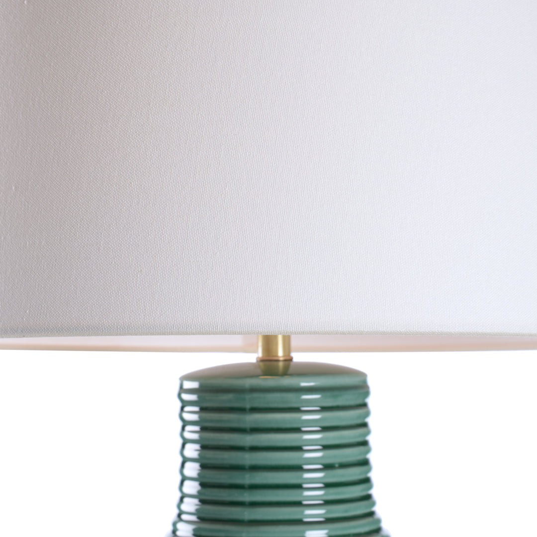 Green/White Glaze/Gold leaf