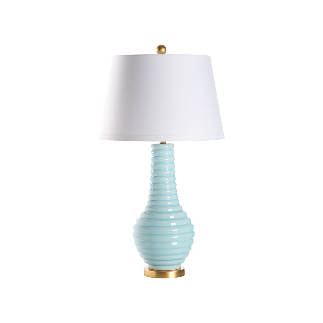 Carolina Blue Glaze/Gold Leaf