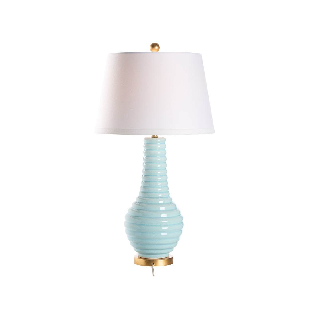 Carolina Blue Glaze/Gold Leaf