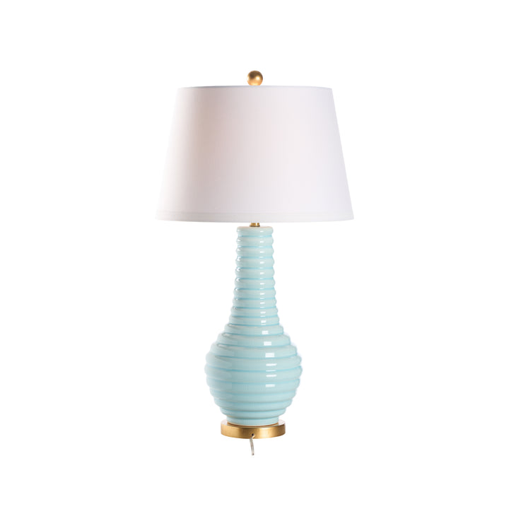 Carolina Blue Glaze/Gold Leaf