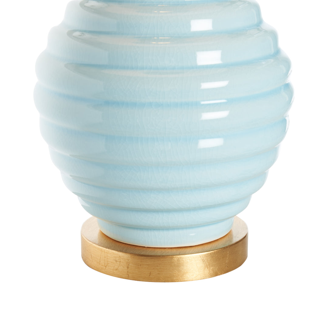 Carolina Blue Glaze/Gold Leaf