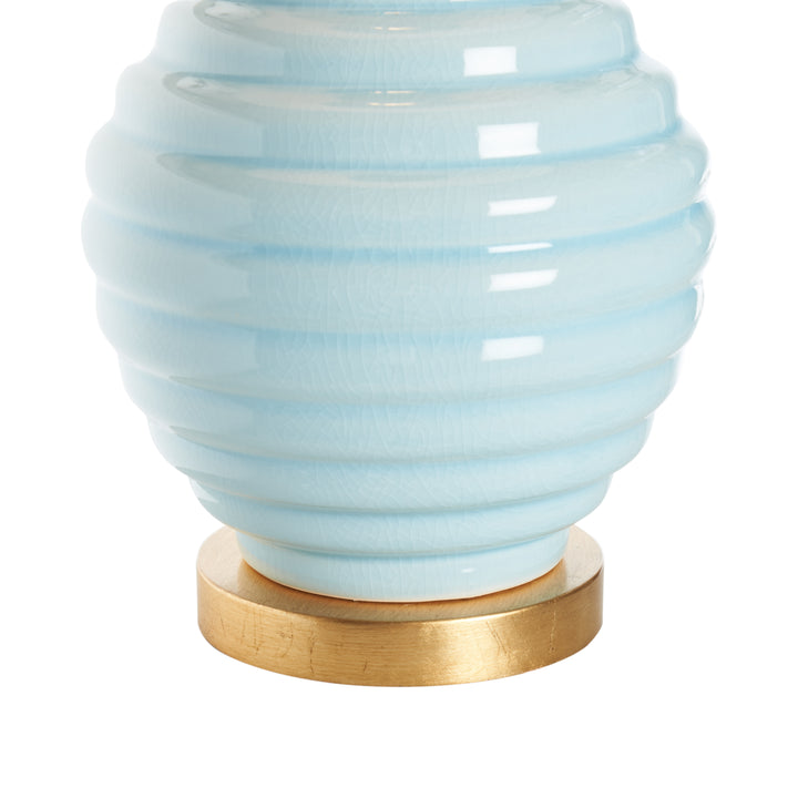 Carolina Blue Glaze/Gold Leaf