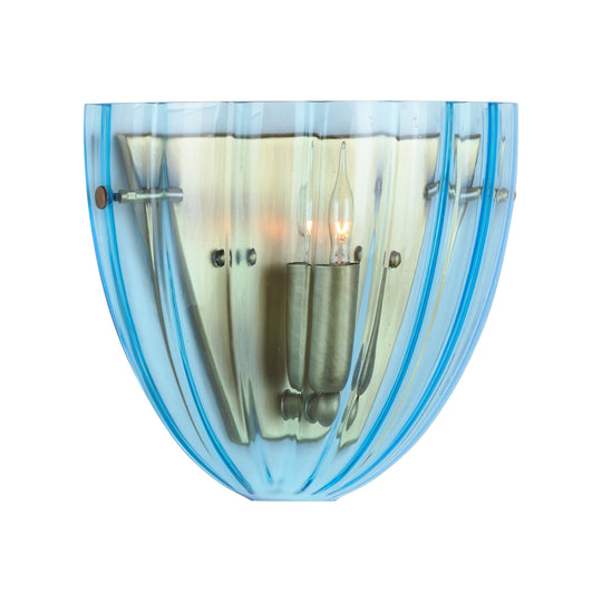 Aqua/Blown/Antique Brass