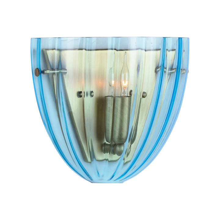 Aqua/Blown/Antique Brass