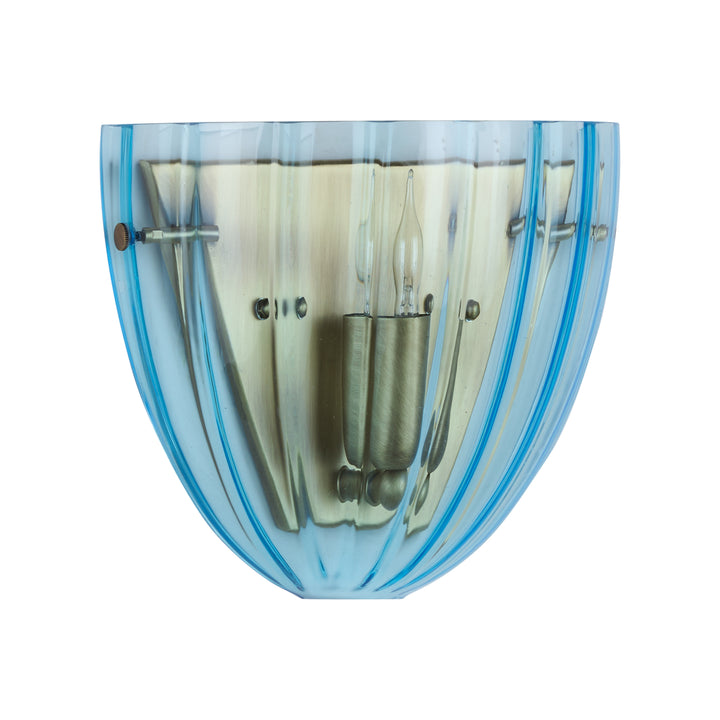 Aqua/Blown/Antique Brass