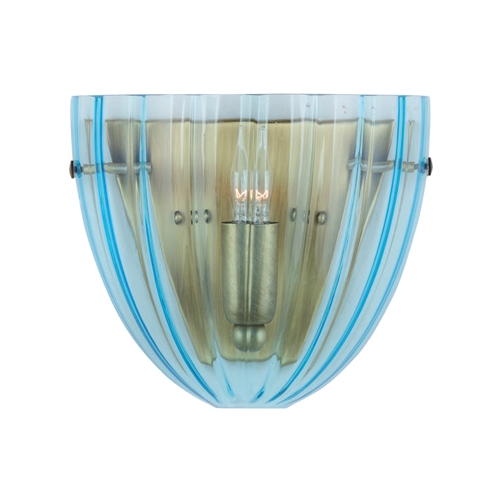 Aqua/Blown/Antique Brass