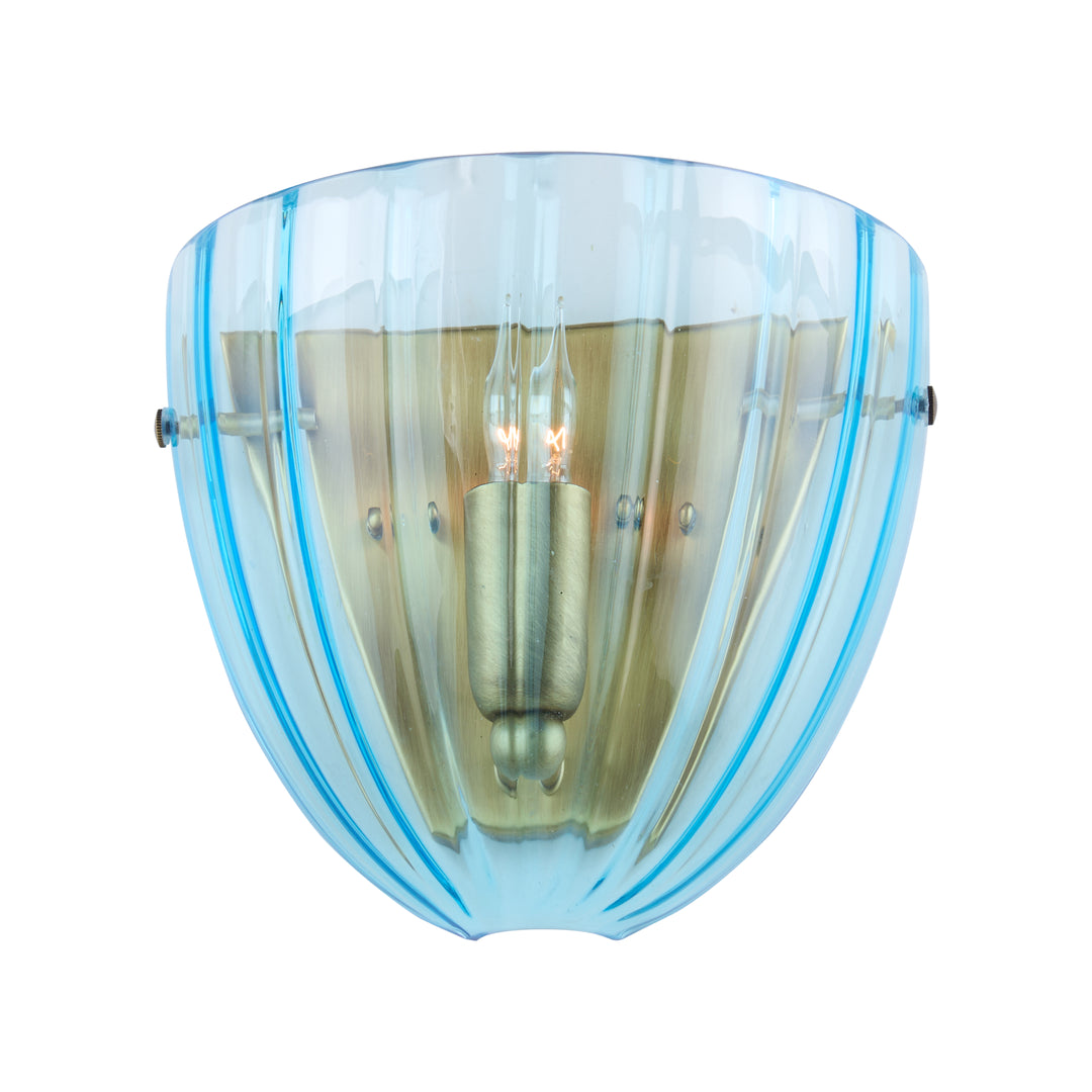 Aqua/Blown/Antique Brass
