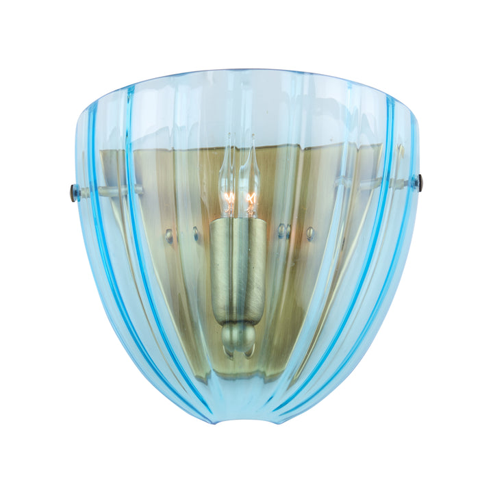 Aqua/Blown/Antique Brass
