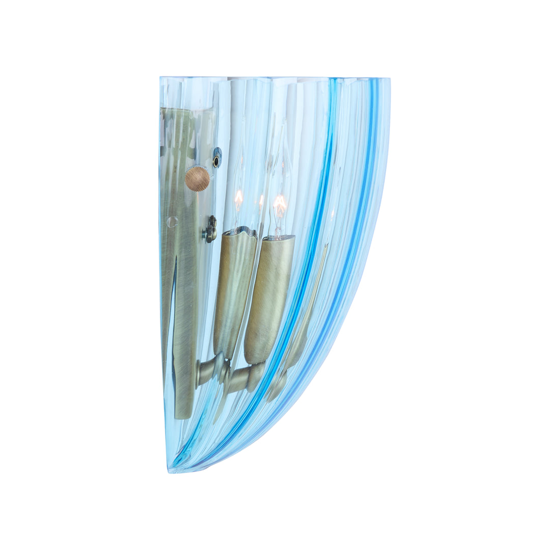 Aqua/Blown/Antique Brass