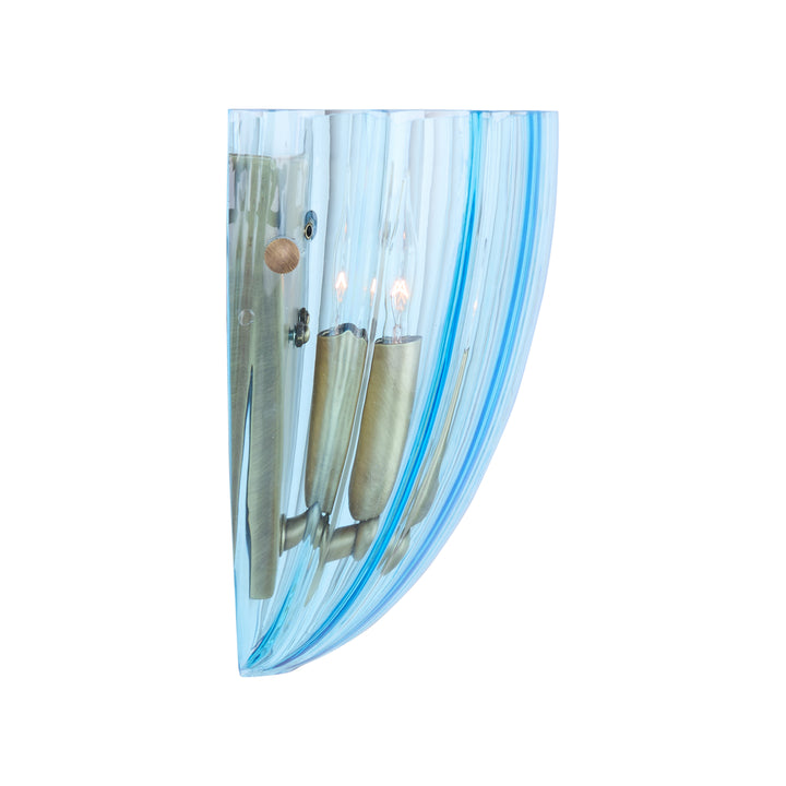 Aqua/Blown/Antique Brass