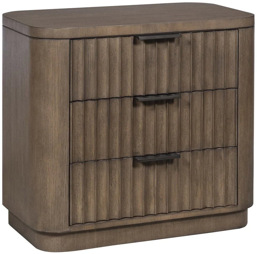 American Home Furniture Vanguard Furniture Grandhaven Fluted Front Nightstand Medium