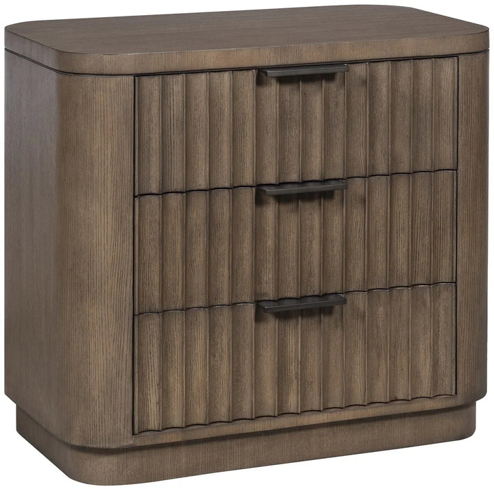 American Home Furniture Vanguard Furniture Grandhaven Fluted Front Nightstand Medium