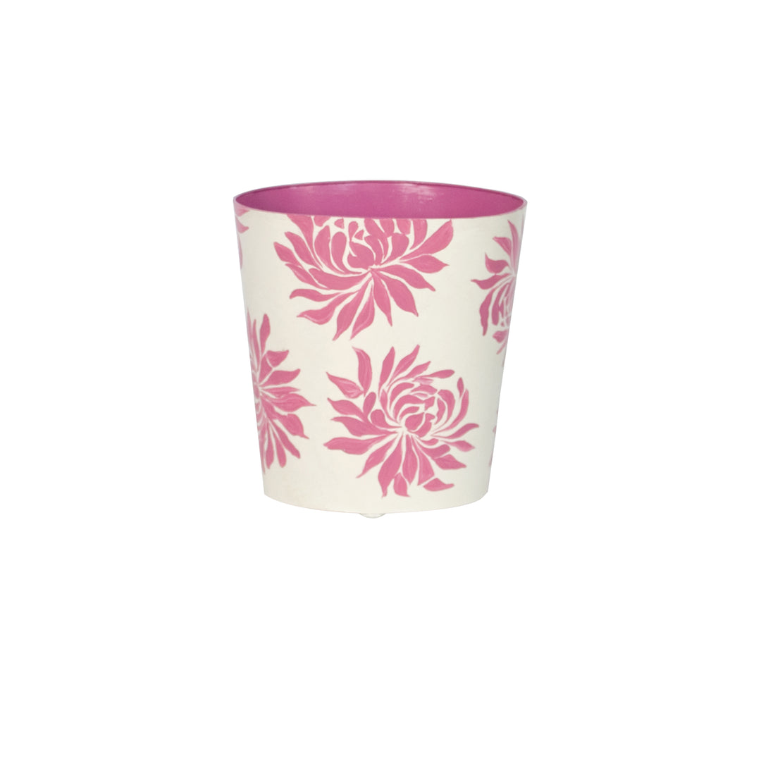 Oval Wastebasket Pink/Cream Floral - WBDAHLIAP
