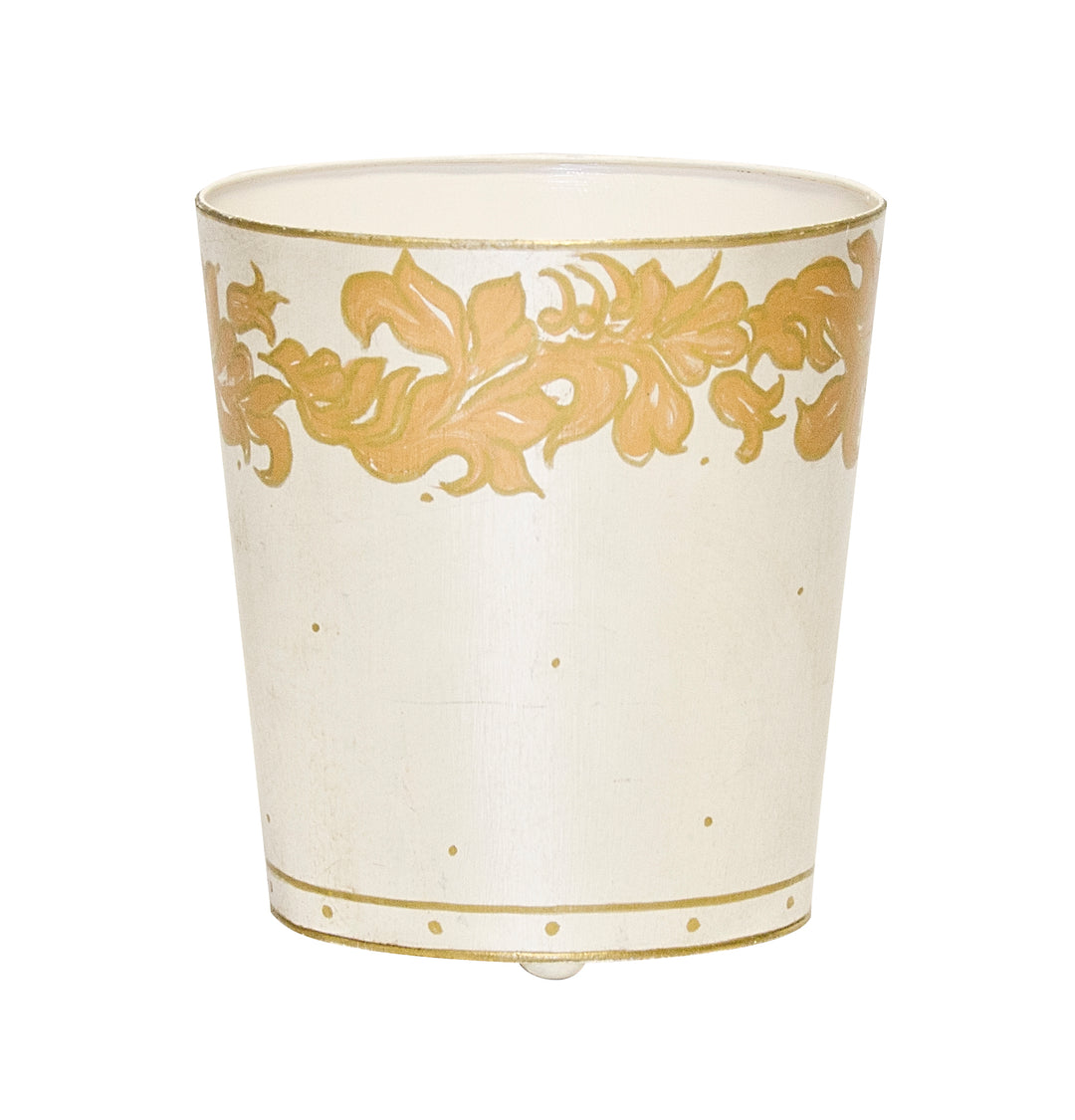 Oval Wastebasket Gold And Silver - WBELEGANTE