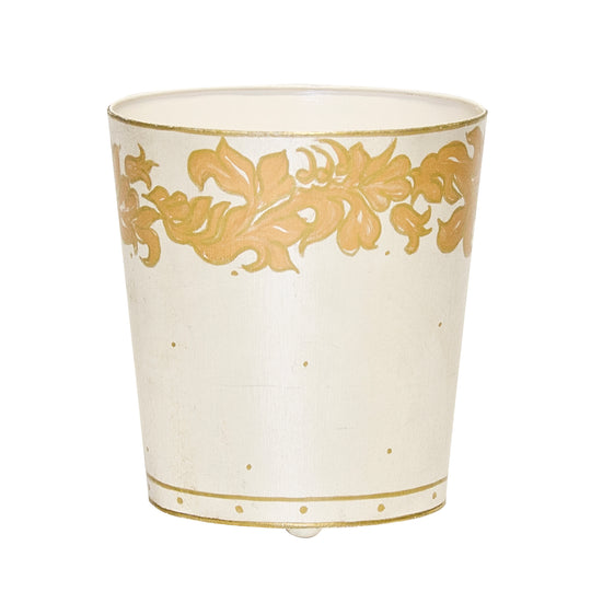 Oval Wastebasket Gold And Silver - WBELEGANTE