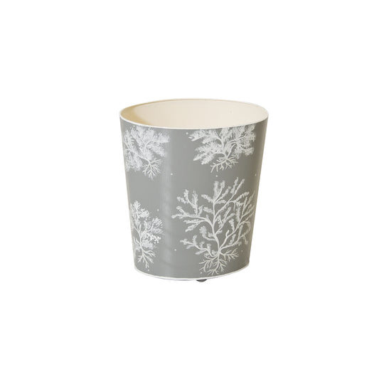 Grey And White Wastebasket - WBFROST