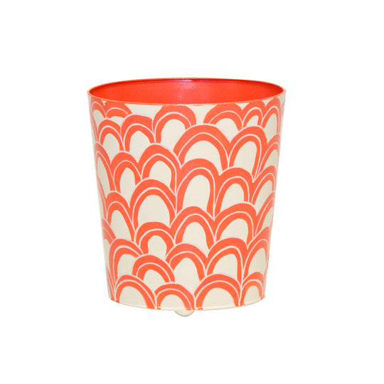 Oval Wastebasket Orange And Cream - WBGASTONOR