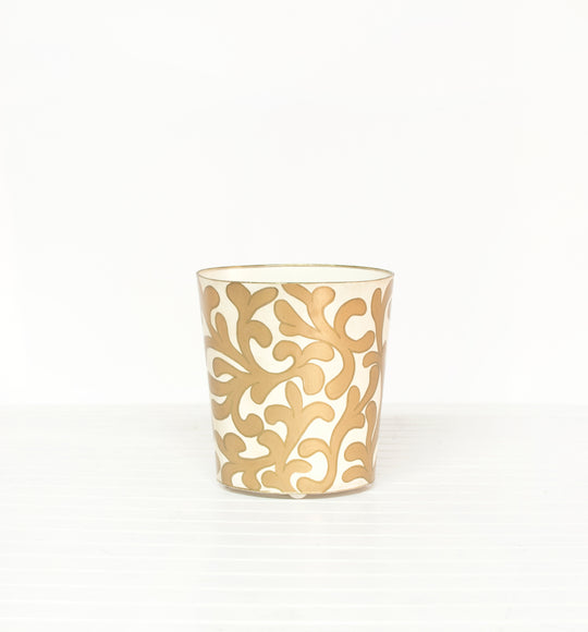 Oval Wastebasket Gold/Cream - WBJANEG