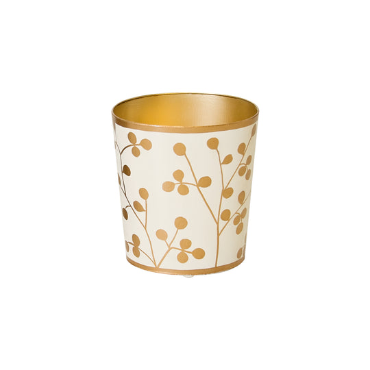 Gold And Cream Wastebasket - WBPODS