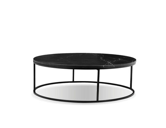Black Semi-Honed Marble/Black Powder Coated Frame
