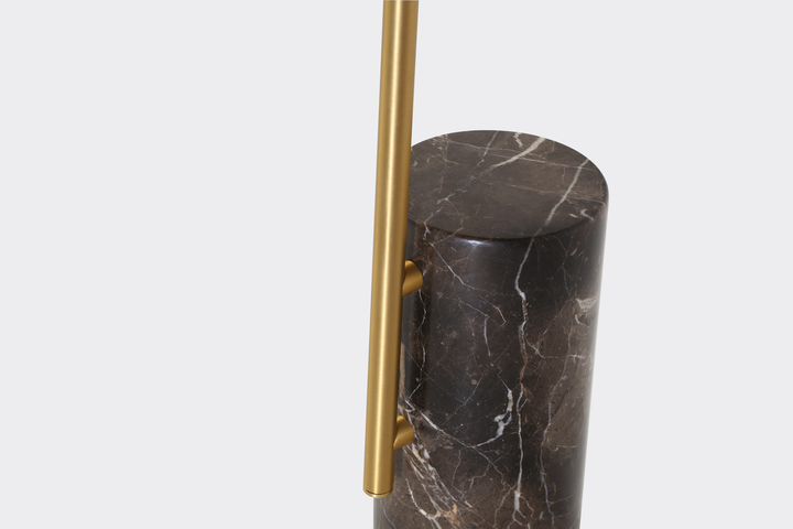 Brass Powder Coated Steel,  Brown Marble