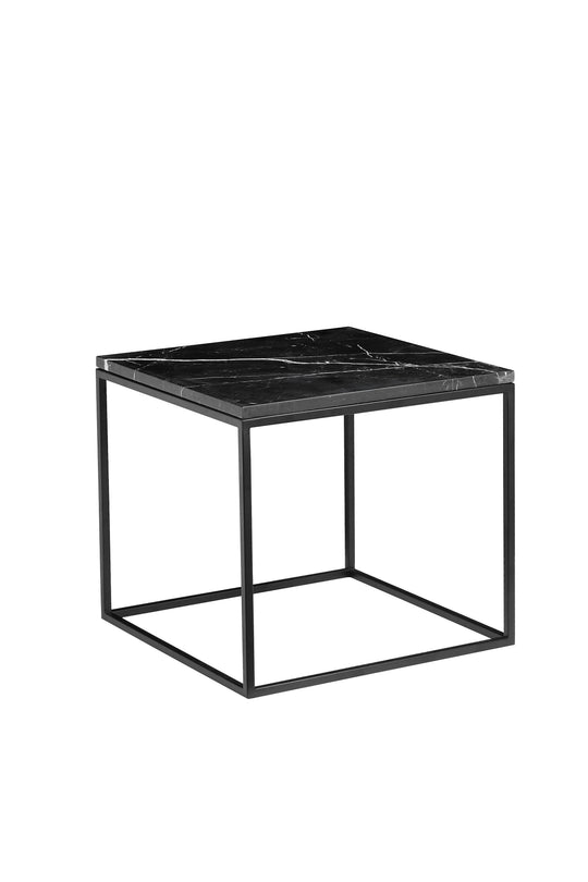 Black Semi-Honed Marble/Black Powder Coated Frame