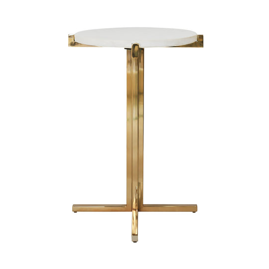 Round Side Table With Brass X Base And White Marble Top







 - WINSLET