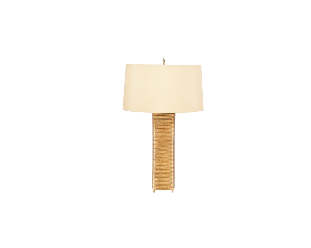 Gold Lf Wire Wrap Lamp, 15" Butter Shade  - WRAPT G