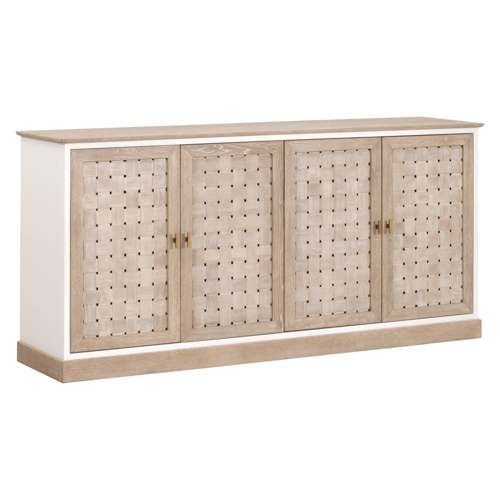 Essentials For Living - Weave Media Sideboard - 8082.SGRY-OAK/WPO | American Home Furniture