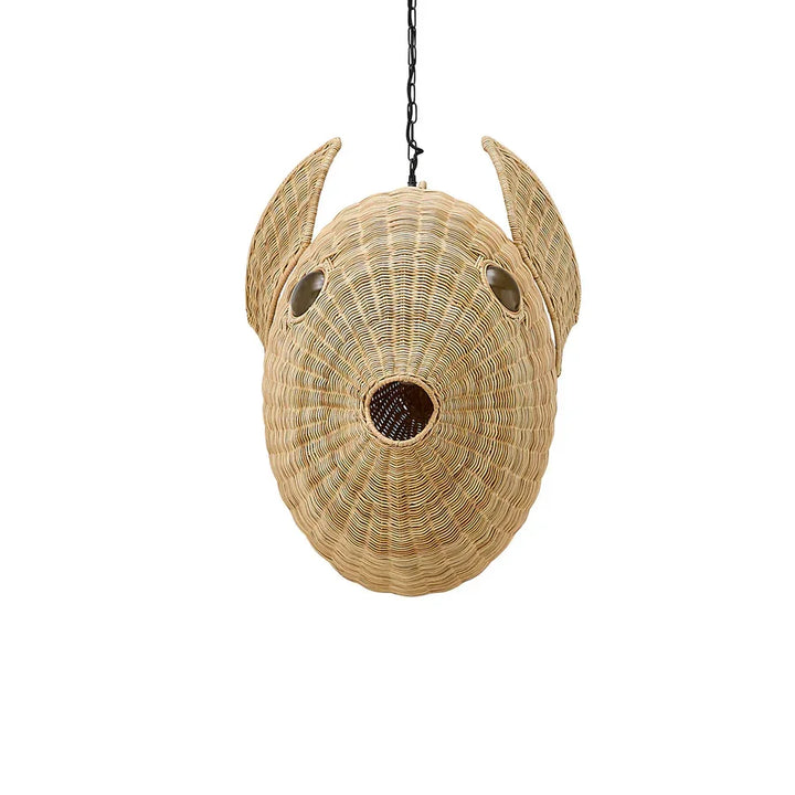 Wicker Blowfish Large Pendant