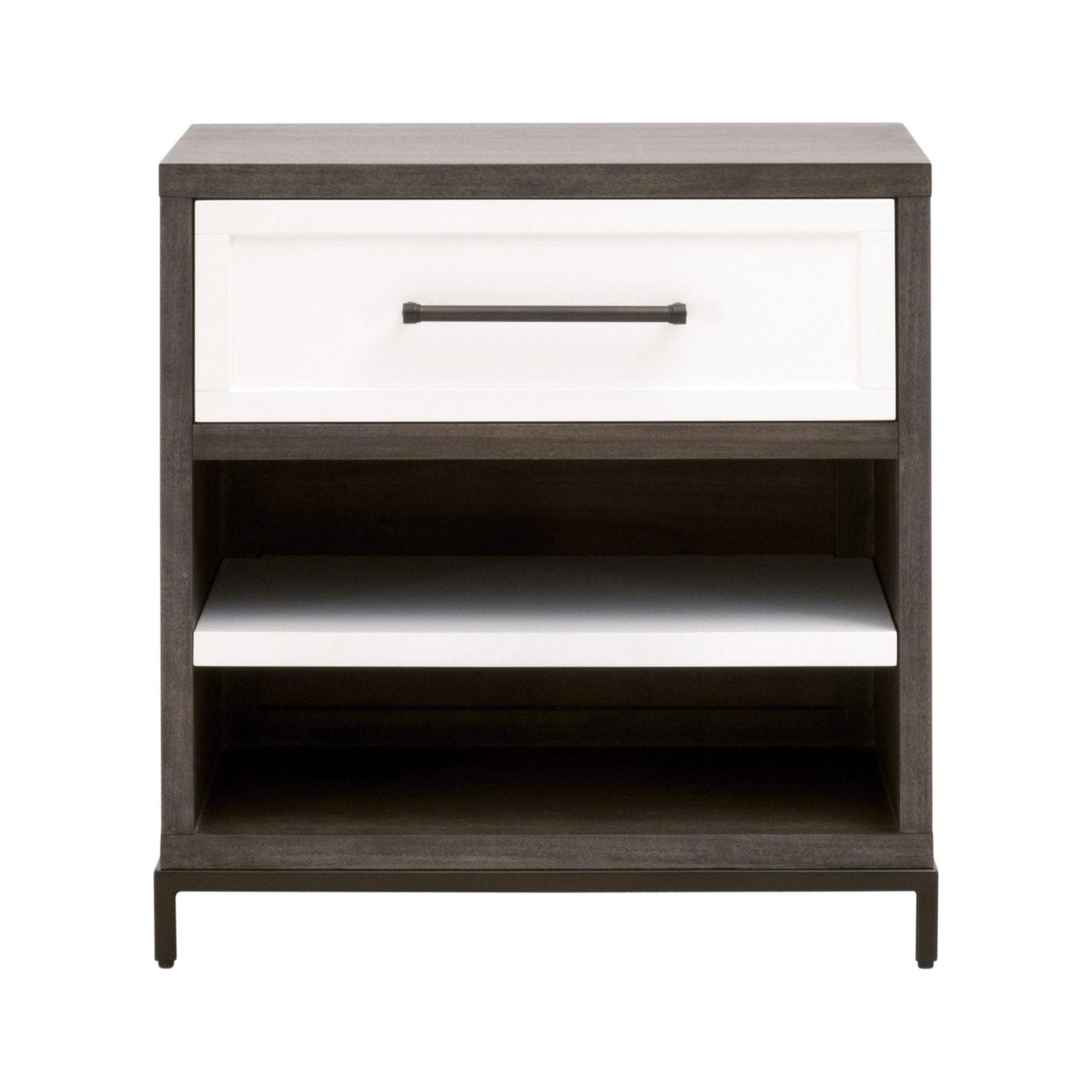 Essentials For Living - Wrenn 1-Drawer Nightstand - 6139.BBRN/WHT-AB | American Home Furniture