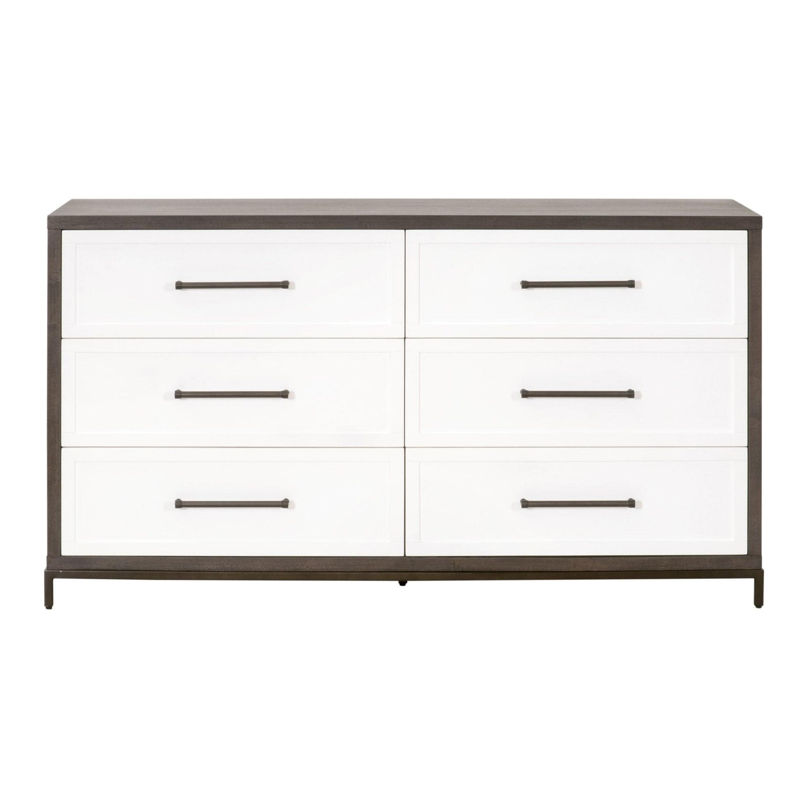 Essentials For Living - Wrenn 6-Drawer Double Dresser - 6140.BBRN/WHT-AB | American Home Furniture