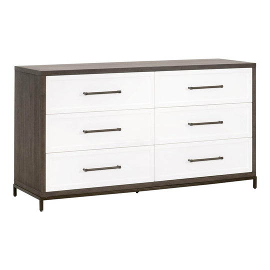 Essentials For Living - Wrenn 6-Drawer Double Dresser - 6140.BBRN/WHT-AB | American Home Furniture
