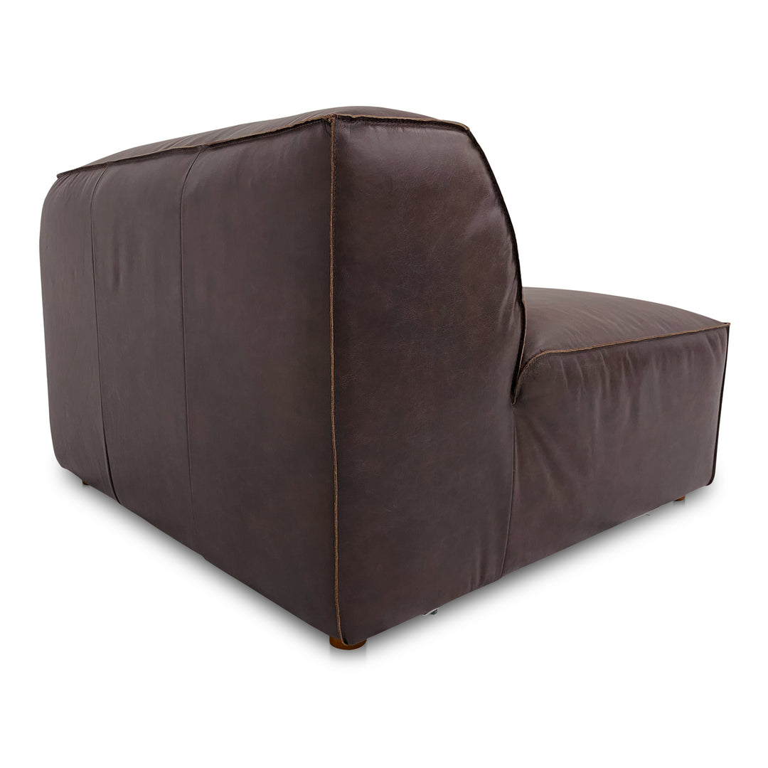 Moe's Home Collection - Form Corner Chair Espresso Brown Leather - XQ-1001-20 | American Home Furniture
