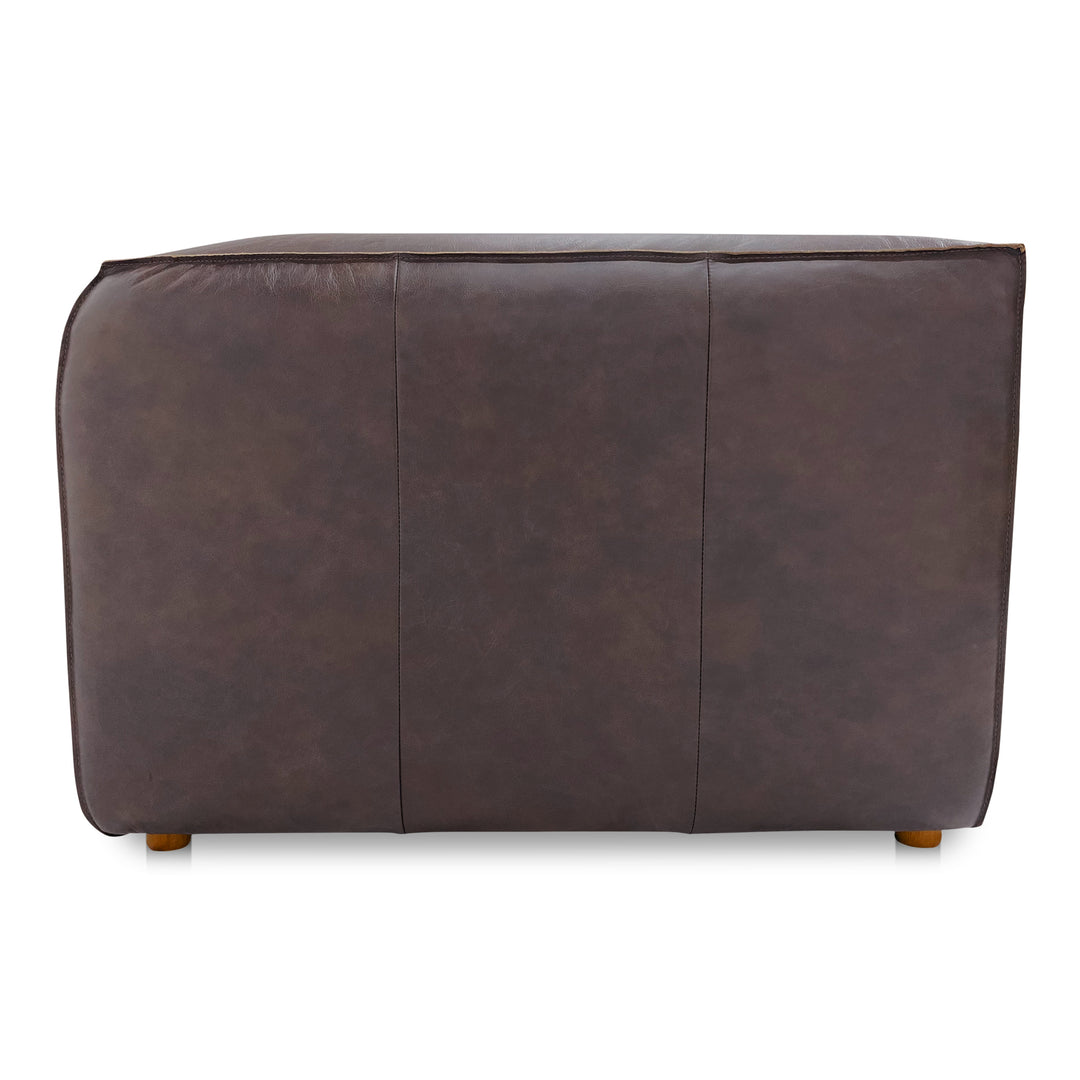 Moe's Home Collection - Form Corner Chair Espresso Brown Leather - XQ-1001-20 | American Home Furniture