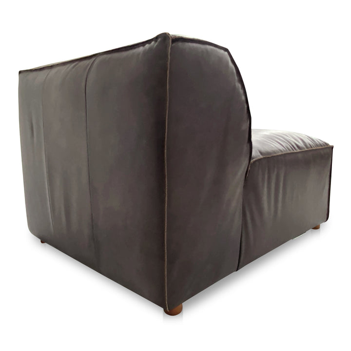 Moe's Home Collection - Form Slipper Chair Espresso Brown Leather - XQ-1002-20 | American Home Furniture