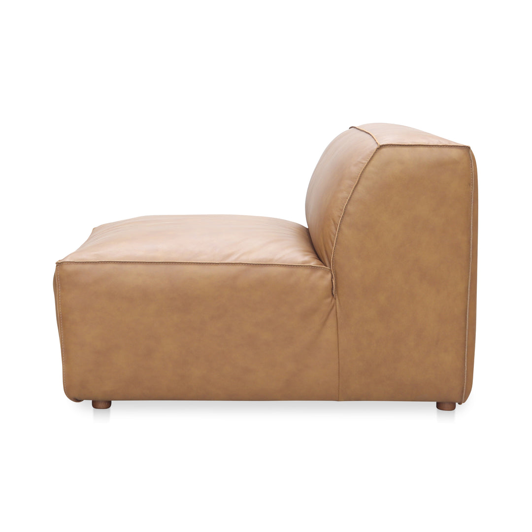 Moe's Home Collection - Form Slipper Chair Sonoran Tan Leather - XQ-1002-40 | American Home Furniture