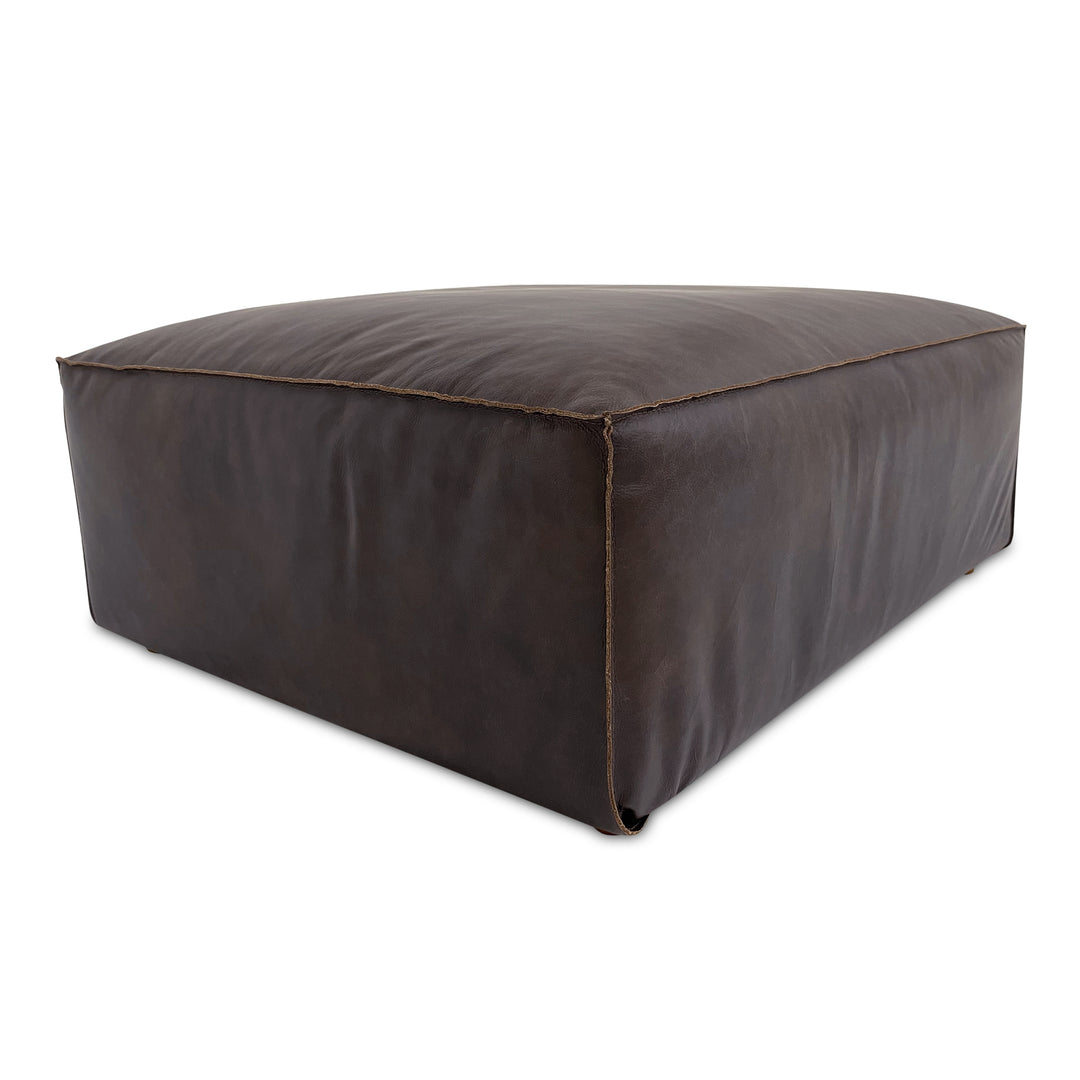 Moe's Home Collection - Form Ottoman Espresso Brown Leather - XQ-1003-20 | American Home Furniture