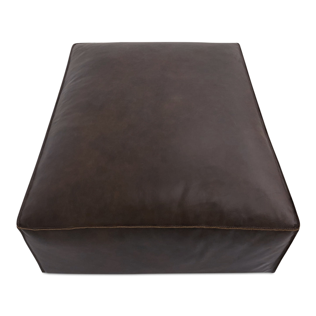 Moe's Home Collection - Form Ottoman Espresso Brown Leather - XQ-1003-20 | American Home Furniture